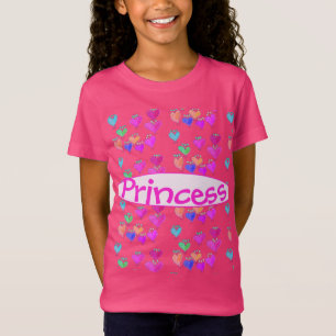 T-shirt couleur rose vif Princesse Heart