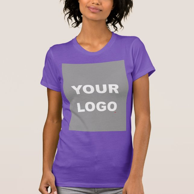 T-shirt Couleur violet Ajouter votre image Photo Logo (Devant)