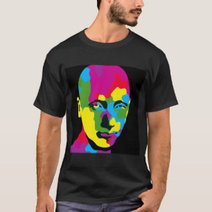 T-shirt Couleurs Abstraites Splashes Face Art d'expression
