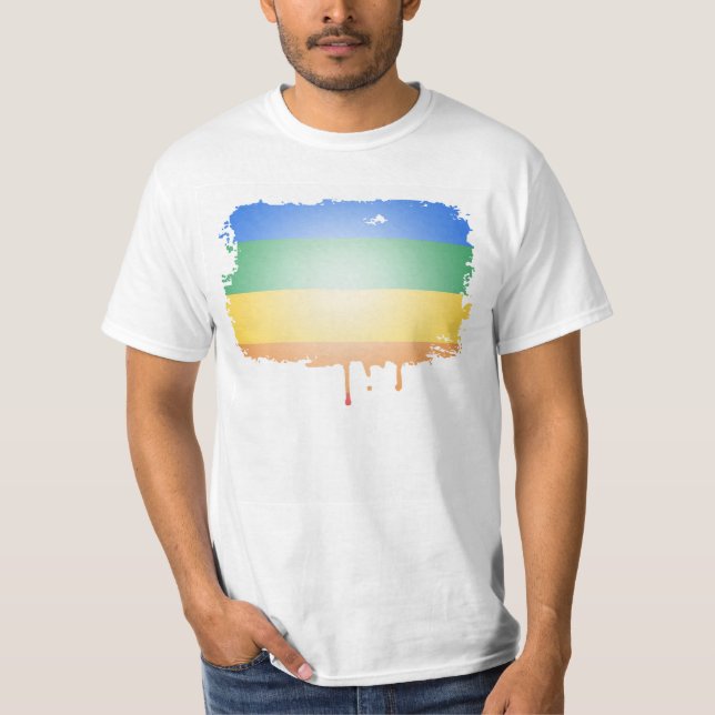 T-shirt COULEURS de la FIERTÉ 3D de LGBT (Devant)