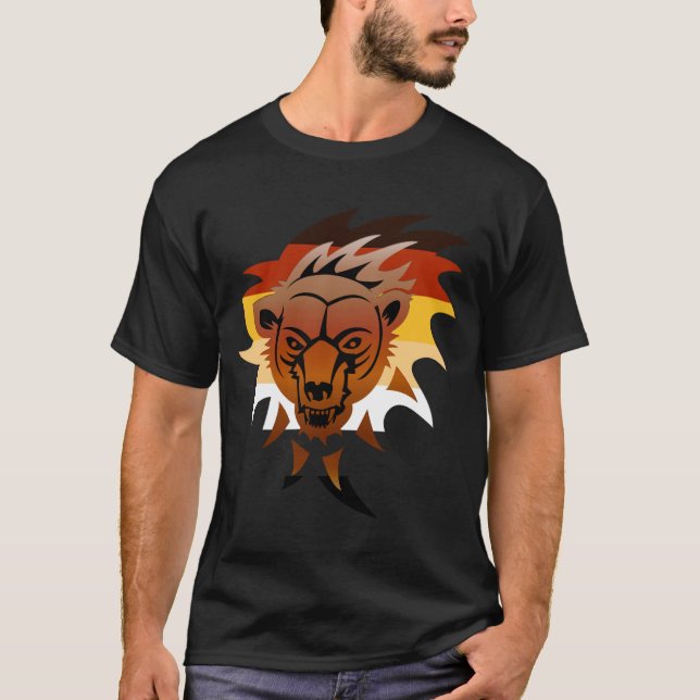 T-shirt Couleurs de la fierté de l'ours Cultivant l'ours (Devant)