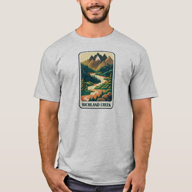 T-shirt Couleurs de Richland Creek Arkansas (Devant)