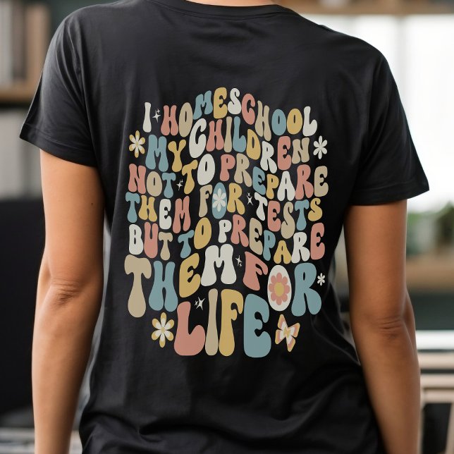 T-shirt Couleurs de texte personnalisées Rétro (Créateur téléchargé)
