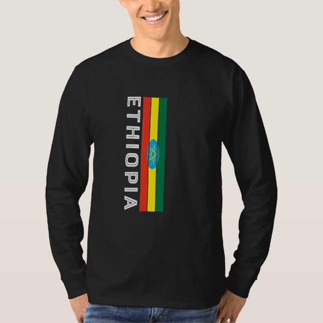 T-shirt Couleurs du drapeau éthiopien (Devant)