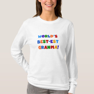 T-shirt Couleurs lumineuses du Meilleur-est Granma du