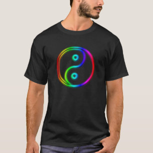 T-shirt Couleurs néon froides Yin yang