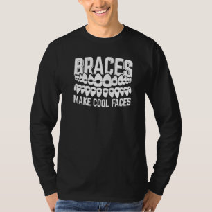 T-shirt Couleurs orthodontiques dentaires de bagues Brosse