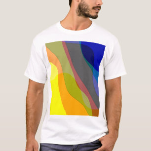 T-shirt Couleurs primaires Abstrait 1212i - Bleu Jaune Rou