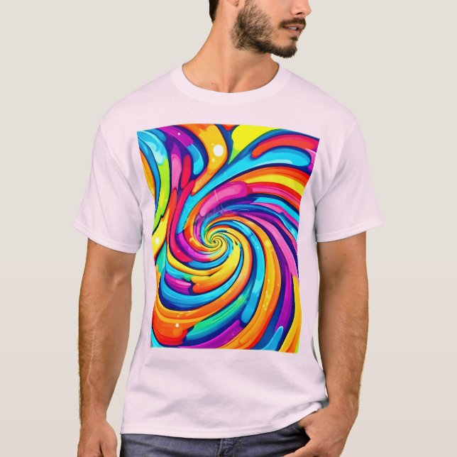 T-shirt Couleurs torride, Spirale psychédélique, Chao colo (Devant)