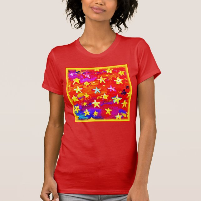 T-shirt Couleurs vives des étoiles. Commandez dès maintena (Devant)