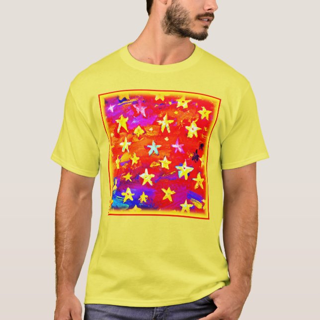 T-shirt Couleurs vives des étoiles. Commandez dès maintena (Devant)