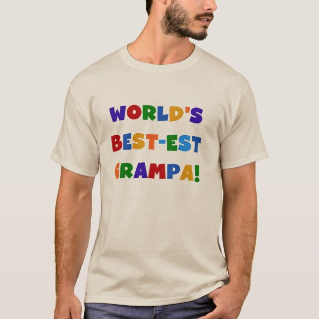 T-shirt Couleurs vives les meilleurs cadeaux de Grampa au  (Devant)