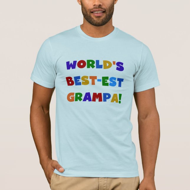 T-shirt Couleurs vives les meilleurs cadeaux de Grampa au  (Devant)