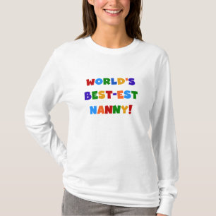 T-shirt Couleurs vives les meilleurs cadeaux de nounou du