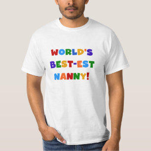 T-shirt Couleurs vives les meilleurs cadeaux de nounou du 
