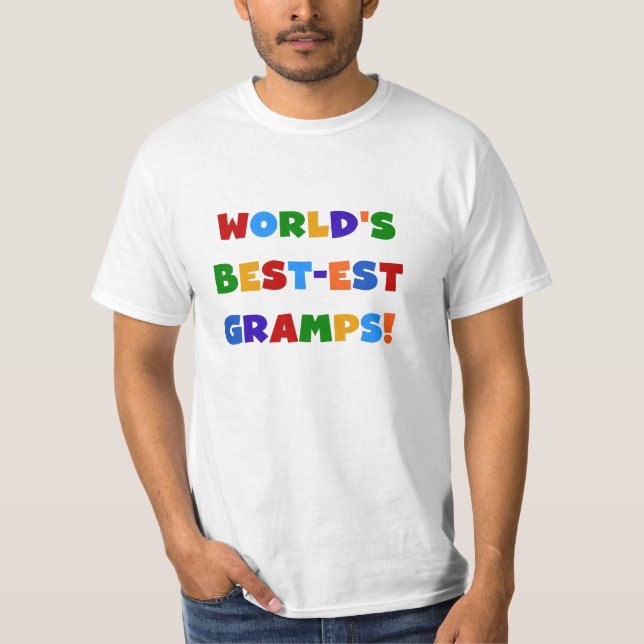 T-shirt Couleurs vives Meilleurs Cadeaux Gramps du monde (Devant)