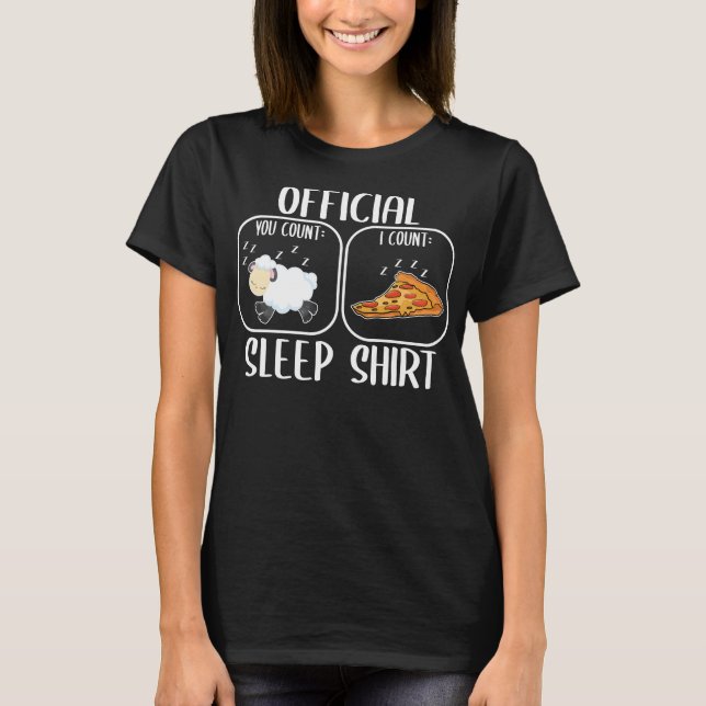 T-shirt Count Sheep Pizza Sleepshirt (Devant)