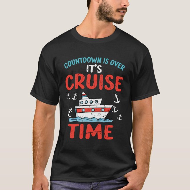 T-shirt Countdown Over Cruise Time Ship Vacation Trip Crui (Devant)