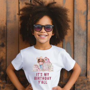 T-shirt Country Cowgirl C'est mon anniversaire Y'all