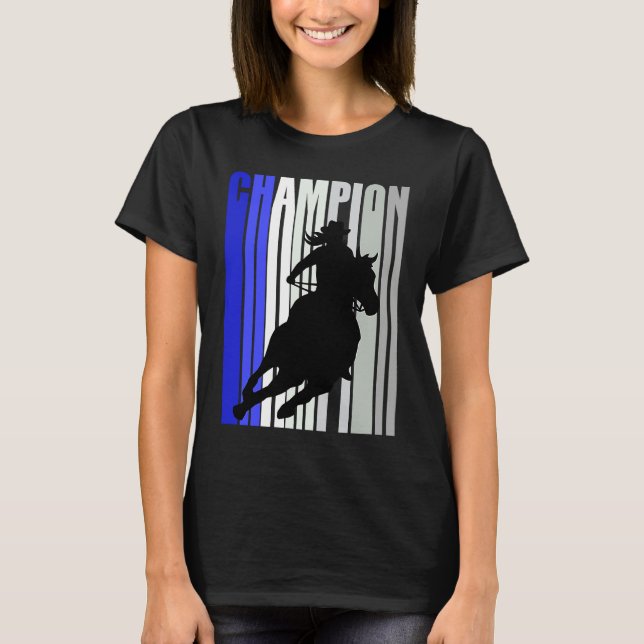 T-shirt Country Cowgirl Champion Horse Riding Barrel Racin (Devant)