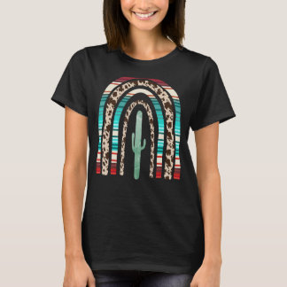 T-shirt Country Cowgirl Texas Femmes Rainbow Cactus