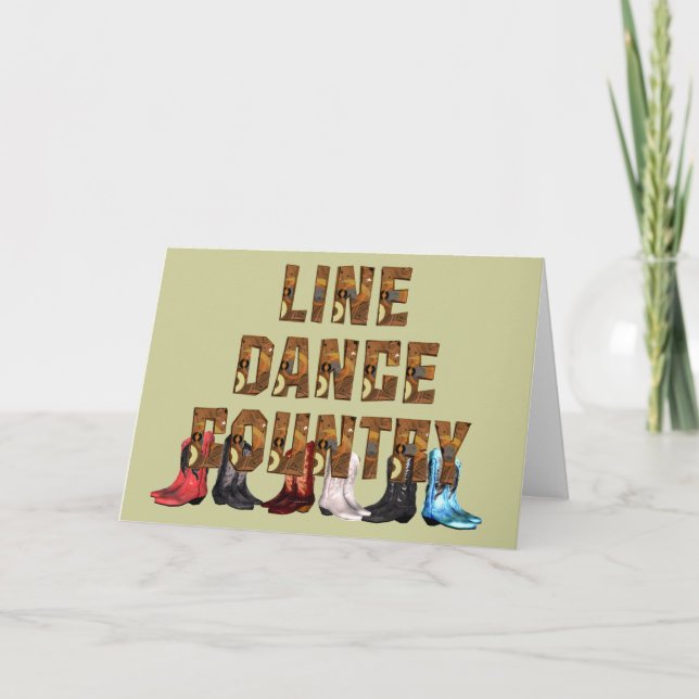 T-SHIRT Country Line Dance Karte (Vorderseite)