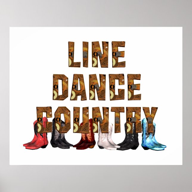 T-SHIRT Country Line Dance Poster (Vorne)