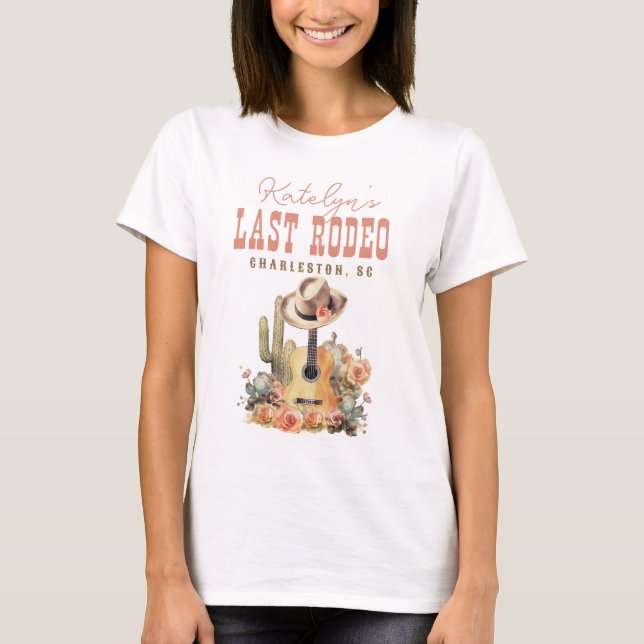 T-shirt Country Western Dernier Rodeo Bachelorette Week-en (Devant)