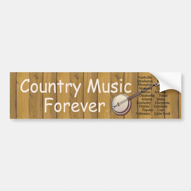 T-SHIRT Countrymusik für immer Autoaufkleber (Vorne)