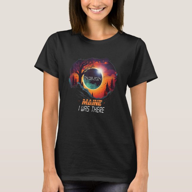 T-shirt Countryside Total Solar Eclipse 2024 Maine (Devant)