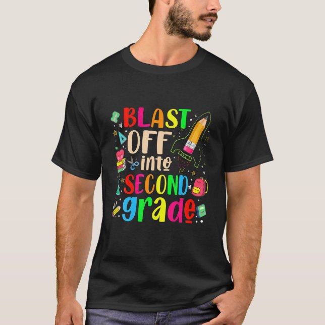 T-shirt Coup De Feu En Deuxième Année - Premier Jour D'Éco (Devant)