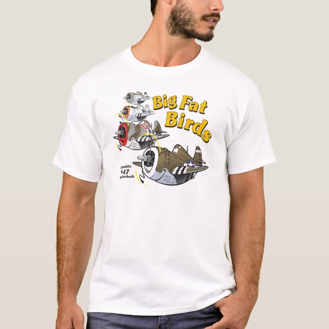T-shirt Coup de foudre P-47 dans la formation (Devant)