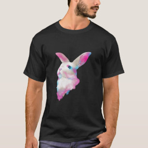 T-shirt Coup de lapin à flou gausse arc-en-ciel