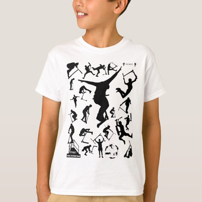 T-shirt Coup de scooter acrobatique TOUTES LES ÉTOILES (Devant)