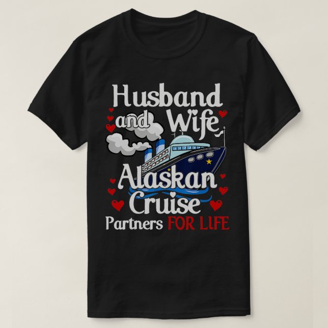 T-shirt Coup d'épouse maris de croisière jumelé de l'Alask (Design devant)