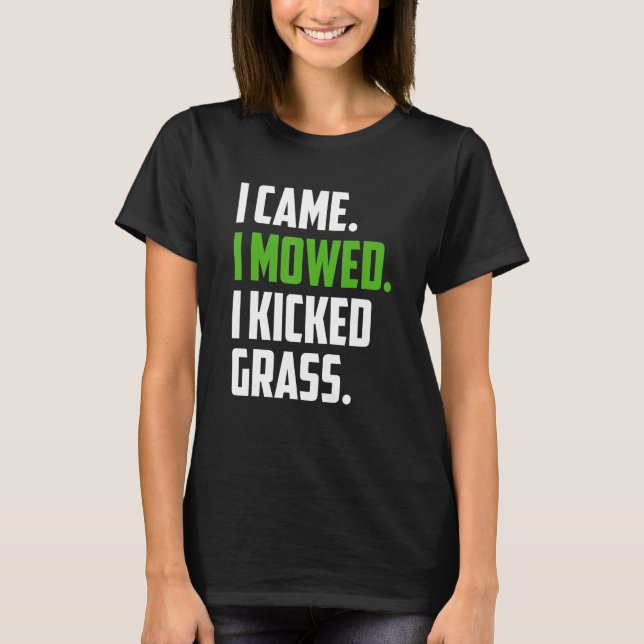 T-shirt Coup d'herbe gazon tondeur tondeuse de pelouse Lan (Devant)
