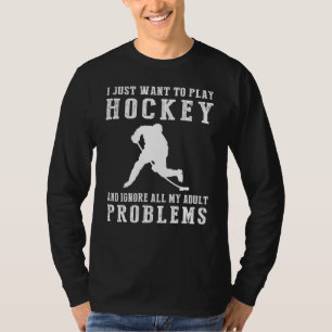 T-shirt Coup d'oeil au rire : Hockey Échapper Adult Malheu