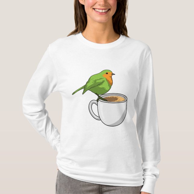 T-shirt Coupe Bird Coffee (Devant)