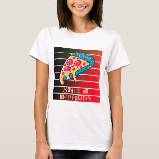 T-shirt Coupe de Bonheur avec pizza