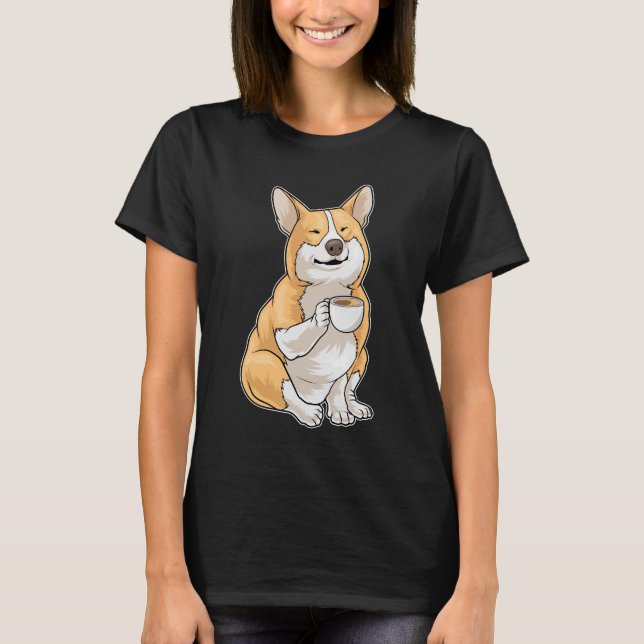 T-shirt Coupe de café Corgi (Devant)