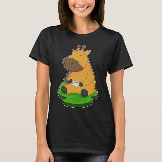 T-shirt Coupe de café Giraffe (Devant)