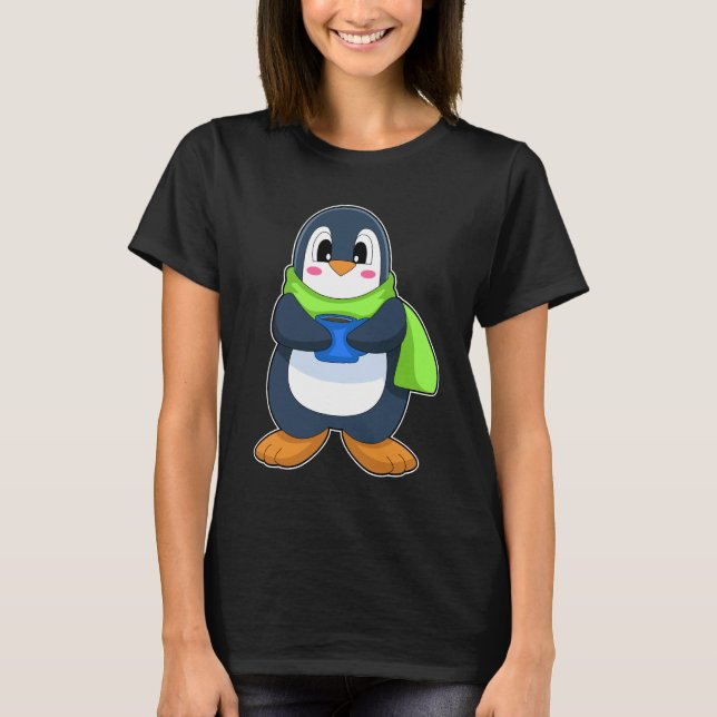 T-shirt Coupe de café Penguin (Devant)