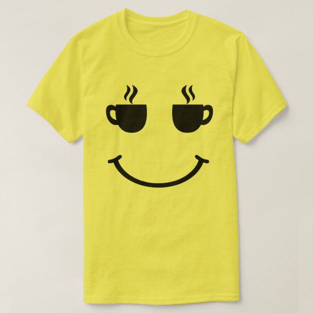 T-shirt Coupe de café sourire (Design devant)