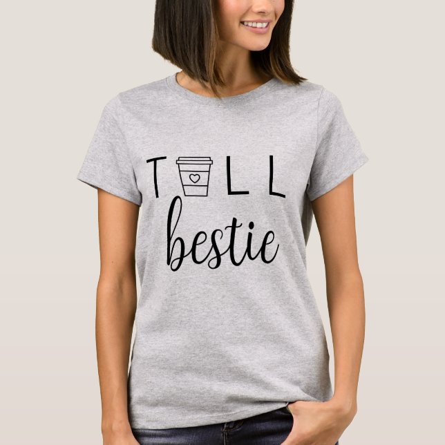 T-SHIRT COUPE DE CAFÉ TEE - SHIRT DE GRANDE COURTE (Devant)