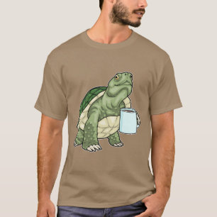 T-shirt Coupe de café tortue