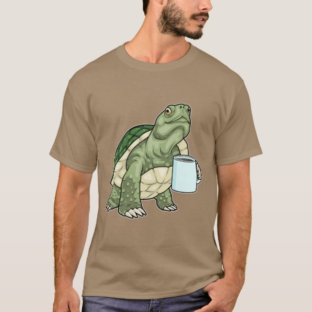 T-shirt Coupe de café tortue (Devant)