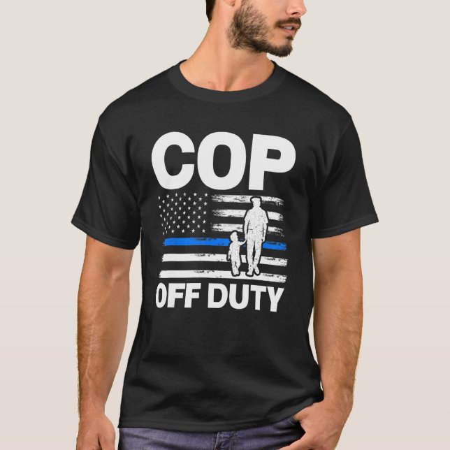 T-shirt Coupe de police de la flic hors service (Devant)