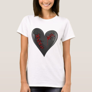 T-shirt Coupe de saignement noir Coeur de guérison brisé o