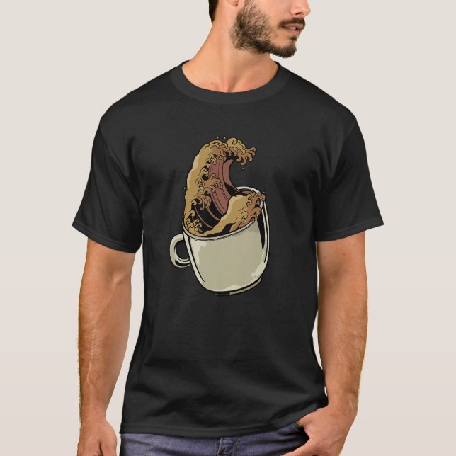 T-shirt Coupe du café Grande vague (Devant)