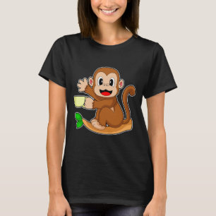 T-shirt Coupe du café singe
